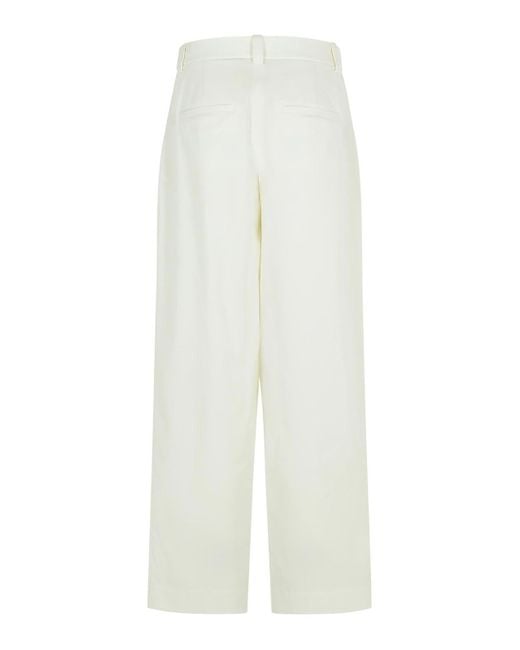 Khaite White Gari Cotton Pants