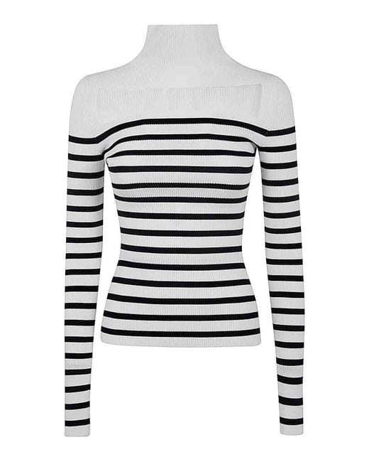 Jean Paul Gaultier White Round Neck