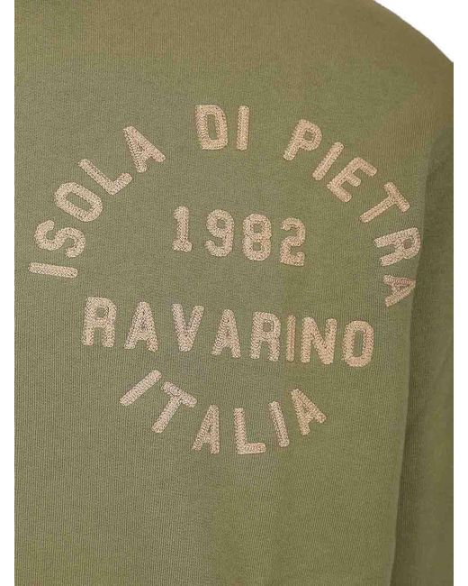 Stone Island Green Organic Cotton Crewneck Sweatshirt for men