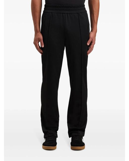Palm Angels Black Back Curved Logo Track Pants for men
