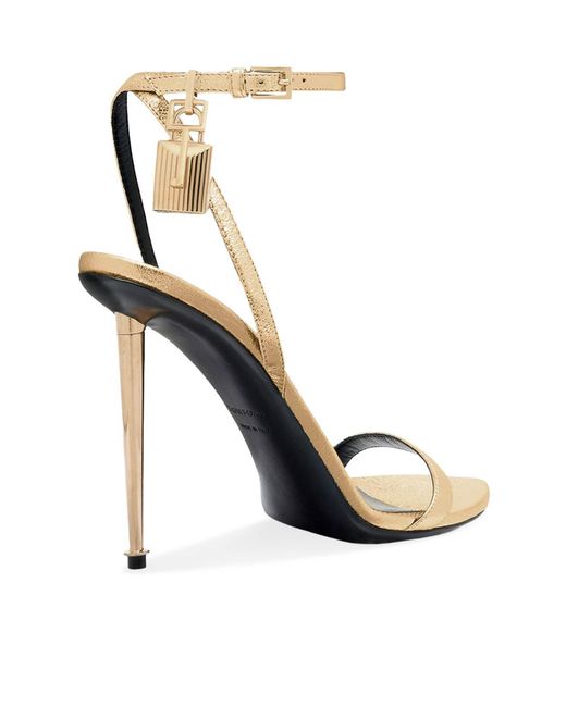 Tom Ford White Golden Patent Leather Stiletto Pumps