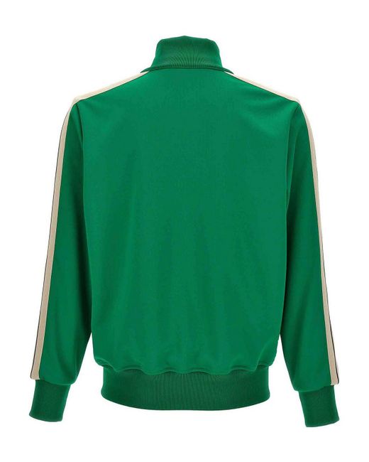 Palm Angels Green Classic Logo Track Sweatshirt for men