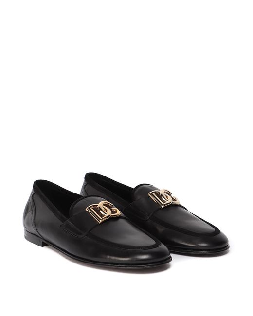 Dolce & Gabbana Black Logo Detailed Slippers for men
