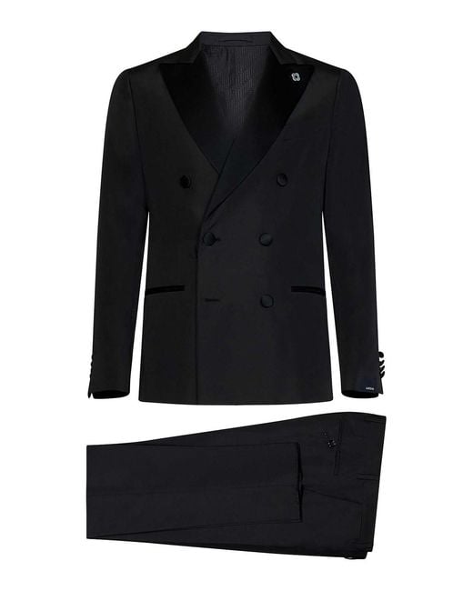 Lardini Black Tuxedo Suit for men
