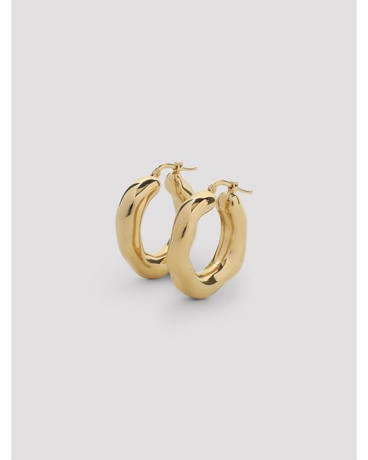 Jil Sander Metallic Brass Earrings