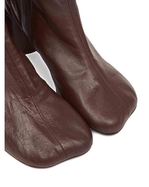 MM6 by Maison Margiela Brown Knee Hight Boots
