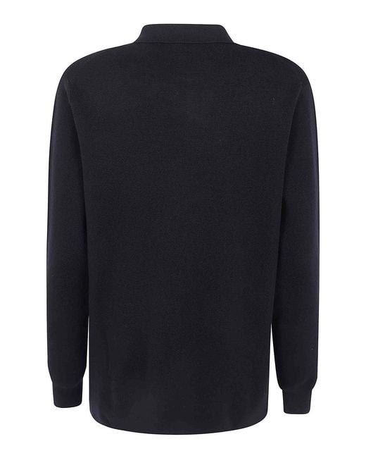 Aspesi Blue Polo Neck Sweater
