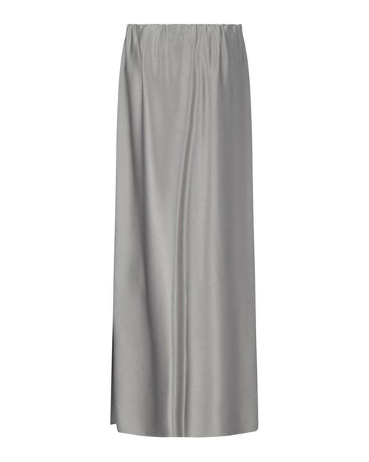 Giorgio Armani Gray Asymmetric Maxi Skirt