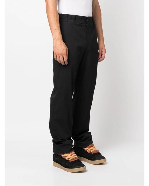 Lanvin Black High-Waist Straight-Leg Trousers for men