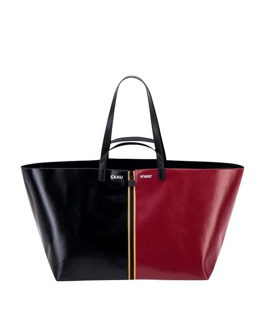 CAHU Red Le Pratique Bigout Medium Pvc Shoulder Bag