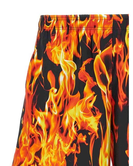 Vetements Orange & Fire' Bermuda Shorts for men