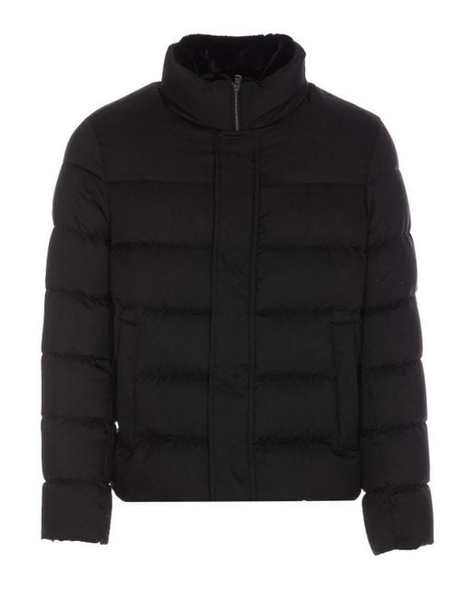 Herno Black Faux Fur And Arendelle Bomber for men