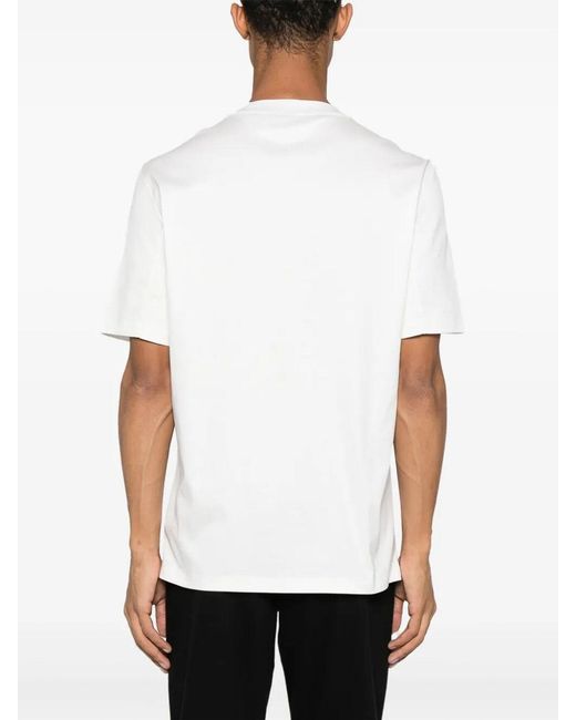 Brunello Cucinelli White Crewneck Short-Sleeved T-Shirt for men