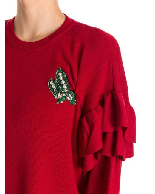 Vivetta Red Ribe Sweatshirt