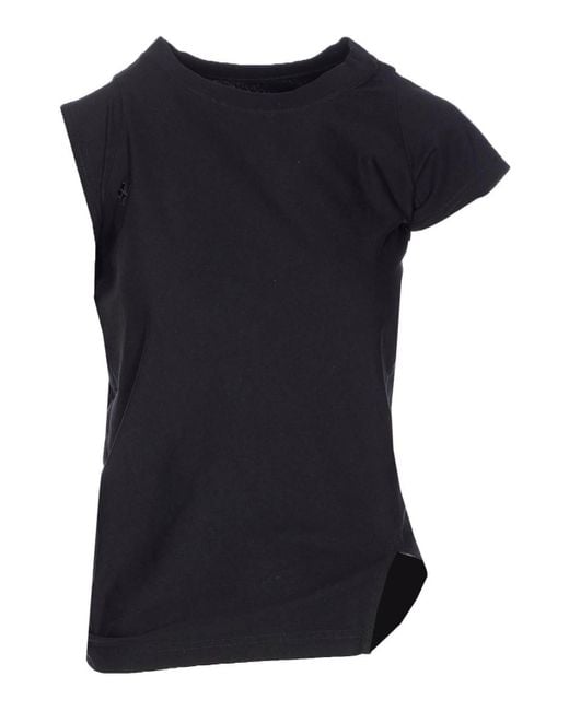 Courreges Black Twisted T-Shirt