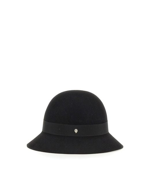 Helen Kaminski Black Cloche Etta Cap