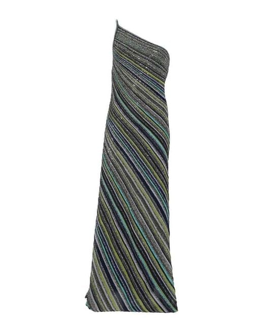 Missoni Green One Shoulder Dress