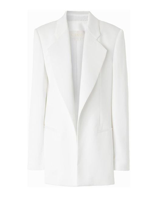 Genny White Single-Breasted Blazer