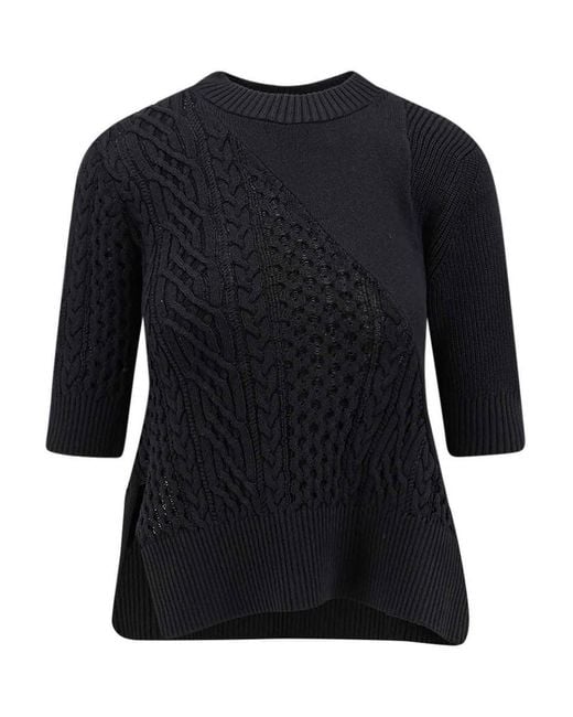 Sacai Black Asymmetrical Jersey