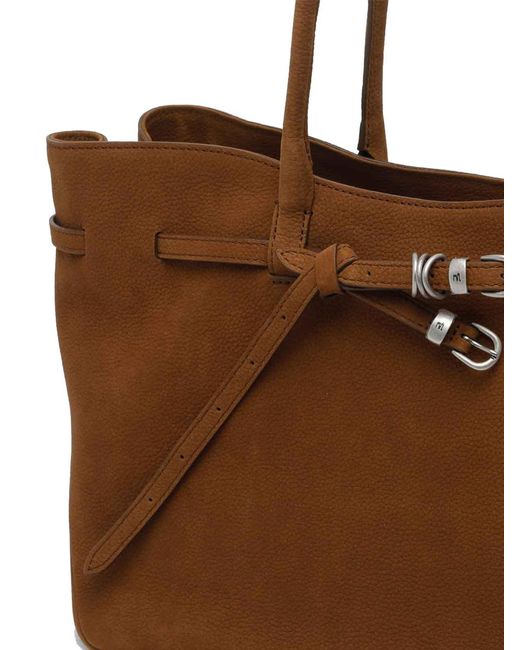 MARGE SHERWOOD Brown Large Grandma Shoulder Bag
