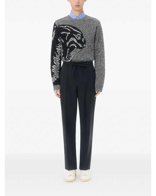 Valentino Garavani Black Ricamo Pants