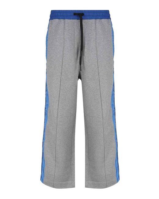 Moncler Blue Jersey Sports Trousers for men