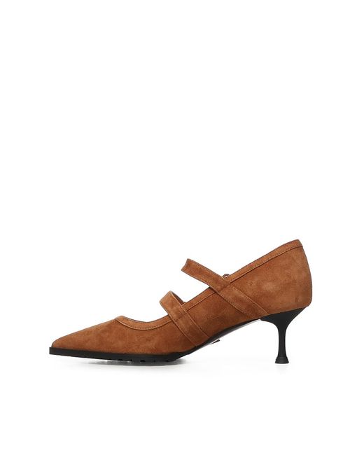 Giuliano Galiano Brown Geluci Suede Pumps