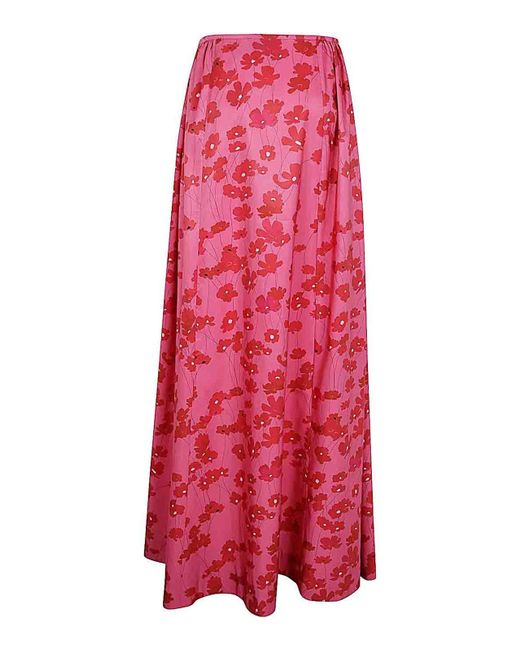 BERNADETTE Red Midi Skirts