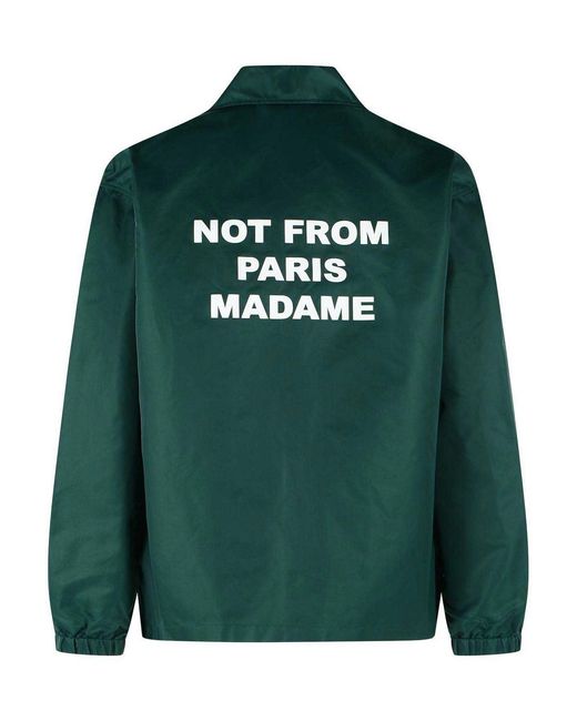Drole de Monsieur Green Dark Nylon Jacket for men
