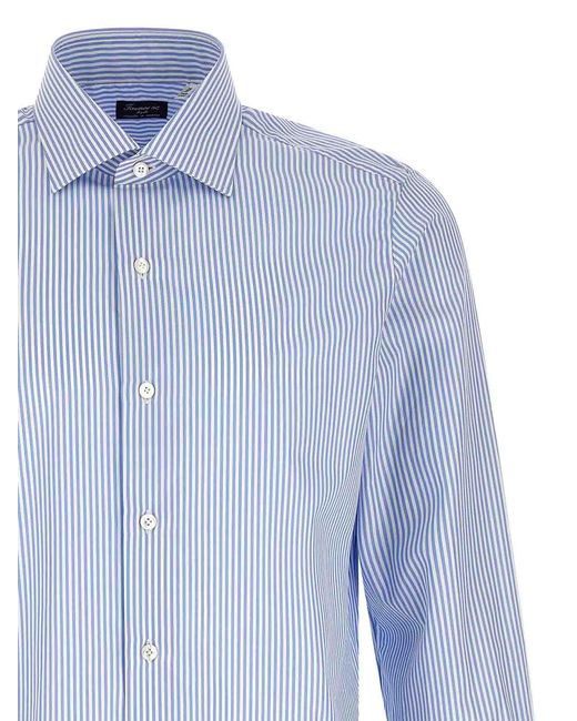 Finamore 1925 Blue Napoli Shirt for men