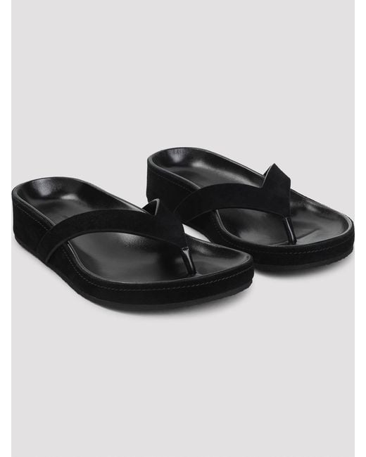 Phoebe Philo White Round Flip Flops