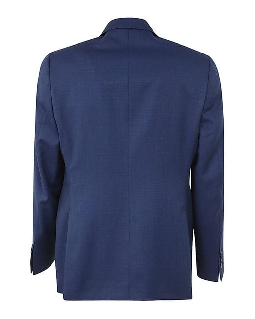Sartoria Latorre Blue Wool Suit With Two Buttons for men
