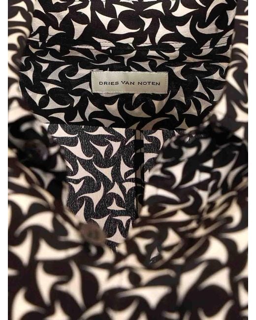 Dries Van Noten Black Silk Shirt for men