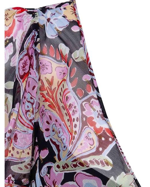 Rixo Purple Bexley Dress Cara Floral