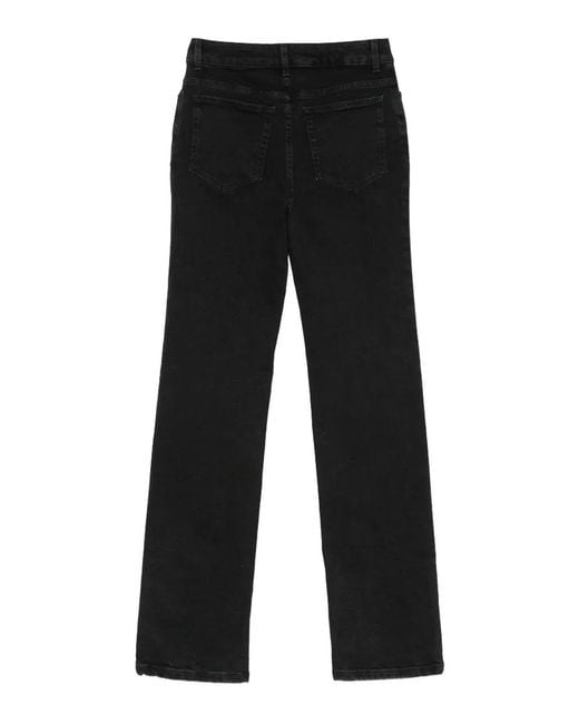 Rohe Black High-Rise Straight Denim