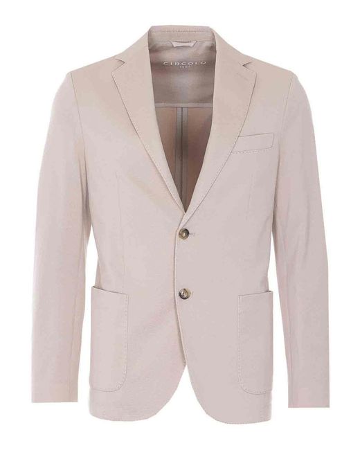 Circolo 1901 Natural Single Breasted Jacket for men