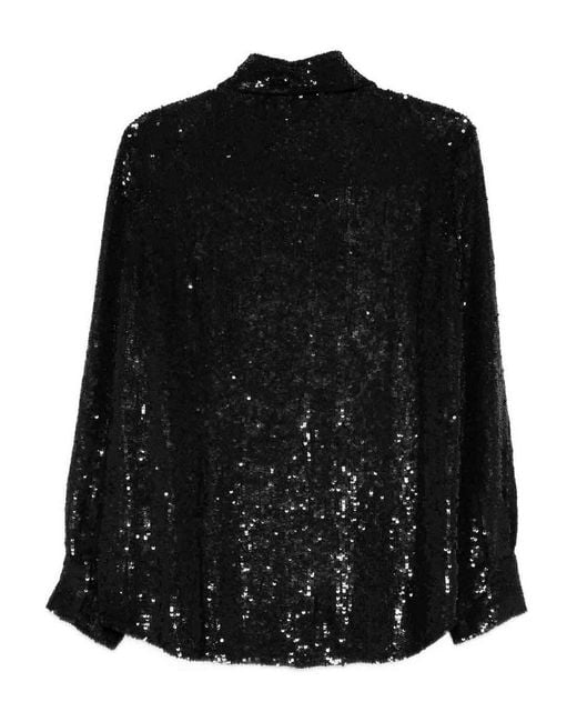 P.A.R.O.S.H. Black Regular Embellished Shirt