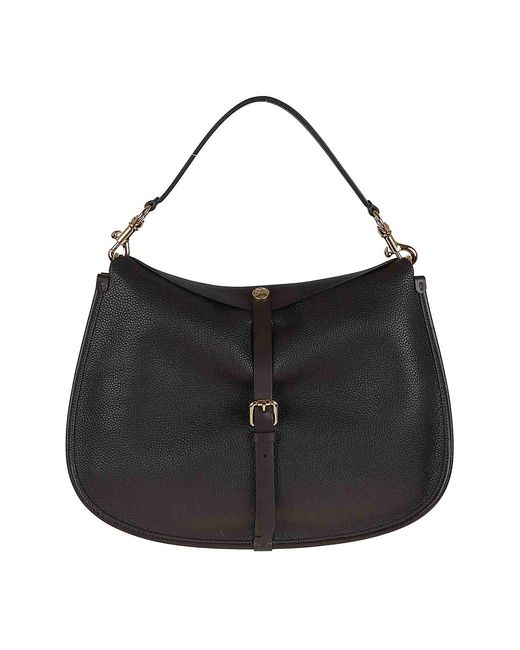 Etro Black Crossbody Pony Xl Tumbled Leather