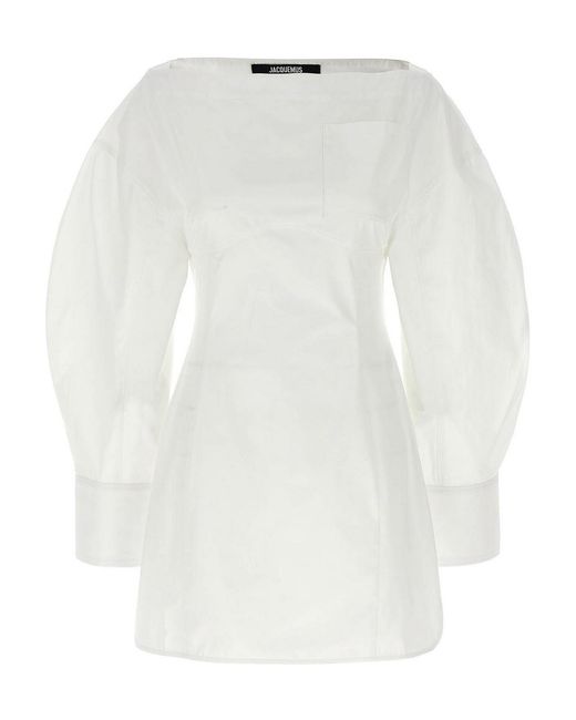 Jacquemus White La Robe Chemise Casaco Dress