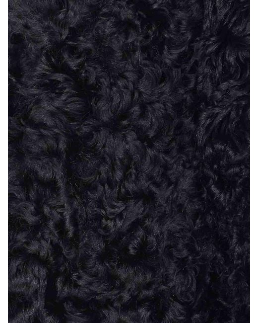 Golden Goose Deluxe Brand Blue Shearling Fur Osanne Jacket