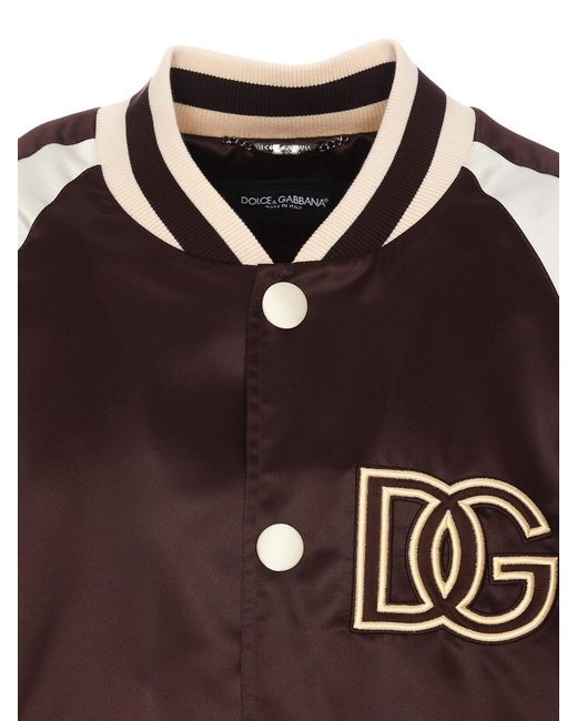 Dolce & Gabbana Brown Dg Patch Jacket for men