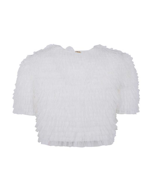 Twinset White Cropped Jacket
