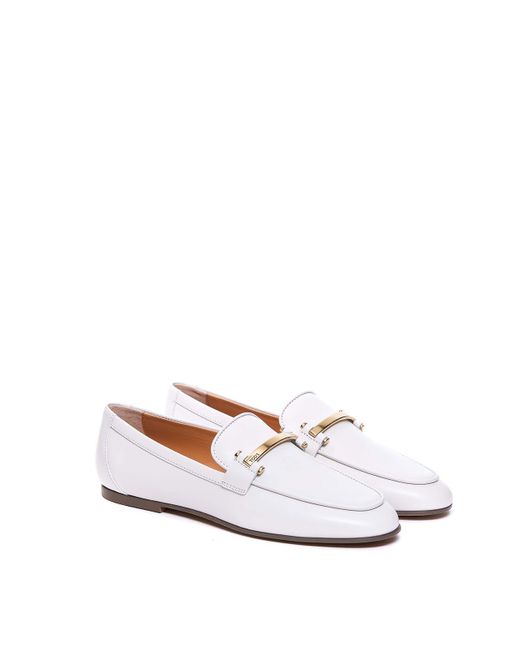 Tod's White Loafers