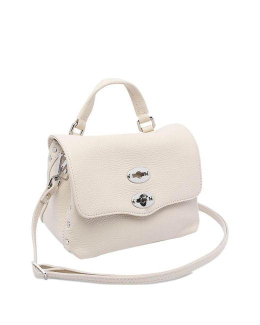 Zanellato White Postina Daily Baby Leather Handbag
