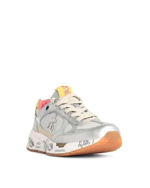 Premiata White D Leather Blend Sneakers