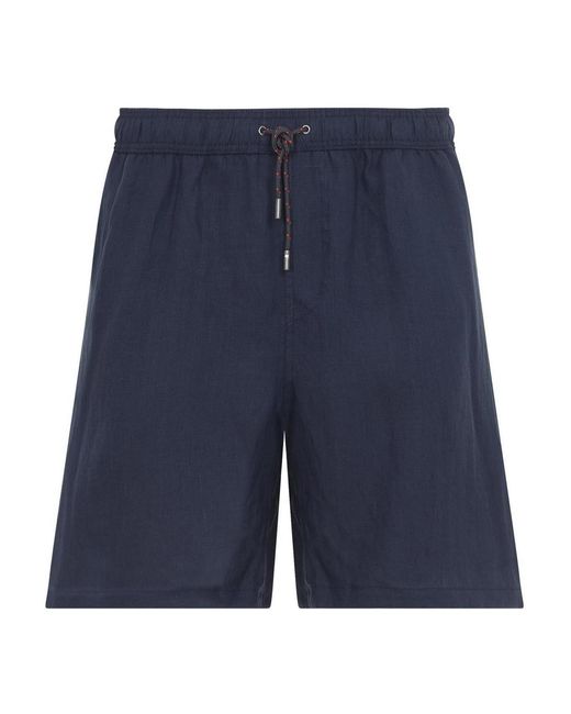 Sease Blue Hemp Drawstring Shorts for men