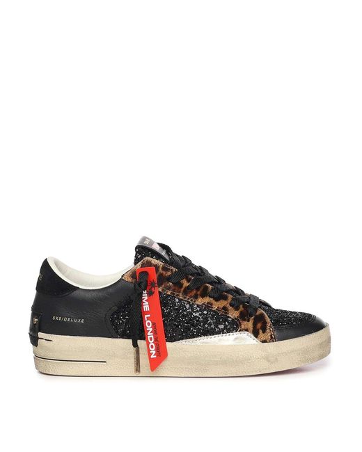 Crime London Black Sk8 Deluxe Sneakers