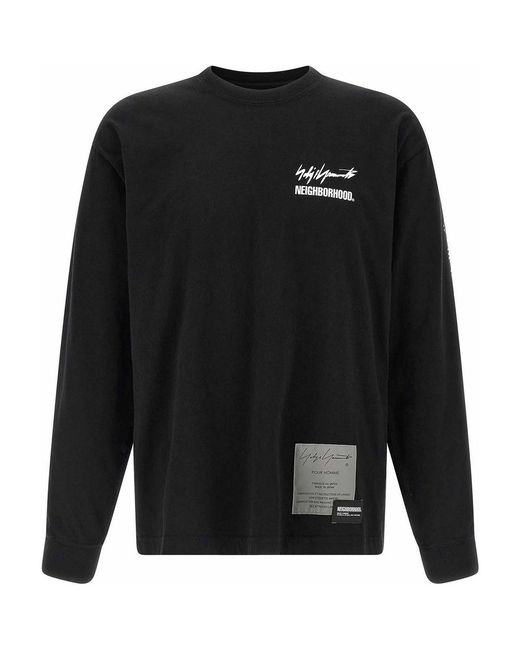 Yohji Yamamoto Black Nh Ls Tee T-Shirt for men