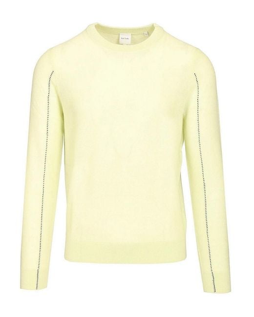 Paul Smith Yellow Crew Neck Sweater for men