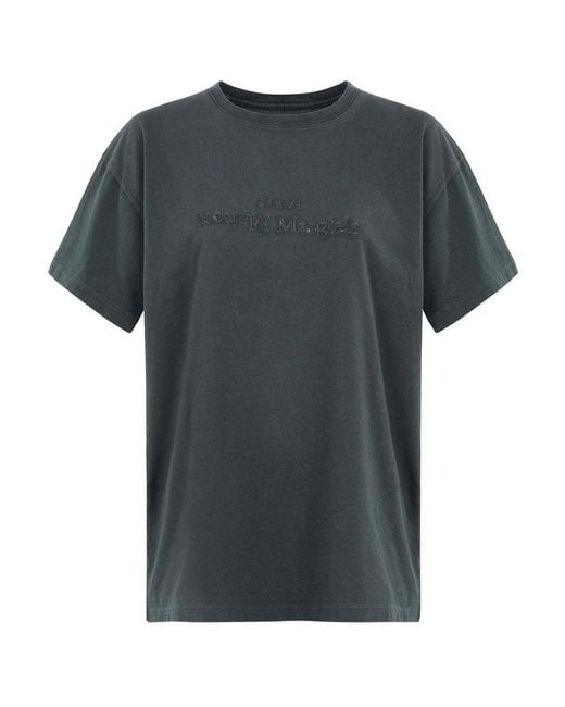 Maison Margiela Gray Logo Cotton T-Shirt